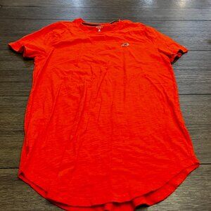 Hollister California - Curved Hem T-shirt - Red - Men's Size Small